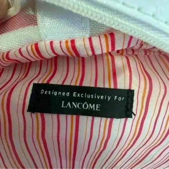 🌈 6/$60, Lancôme White Pink Orange Toiletry Bag Hanger 7” H x 10” W - Picture 4 of 10